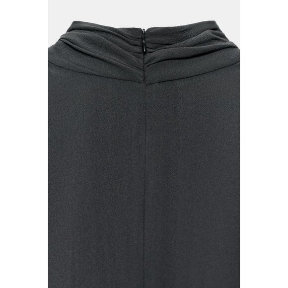 ZARA SHORT DRESS WITH VELVET AND RUFFLES - Picture 5 of 5